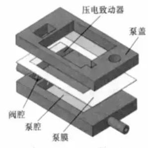 有閥壓電微泵爆炸圖