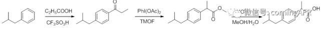 布洛芬的全合成反應(yīng)方程式