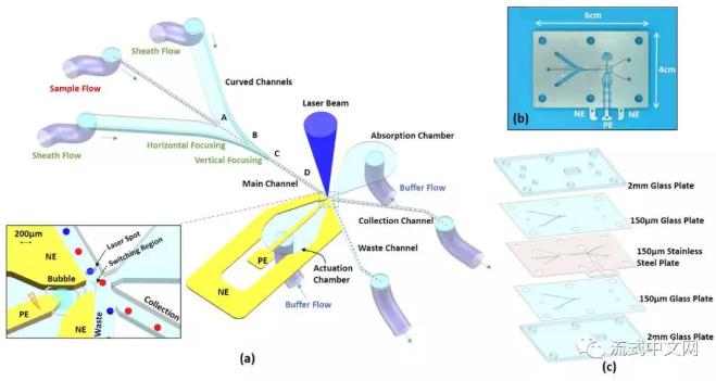 用電火花產生微氣泡實現微液流分選 用電火花產生微氣泡實現微液流分選