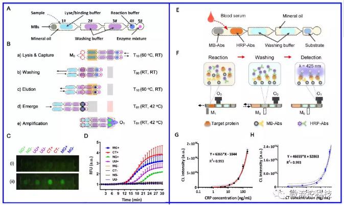 圖2 基于主動式液滴陣列技術的RNA和蛋白標志物分析 圖2 基于主動式液滴陣列技術的RNA和蛋白標志物分析