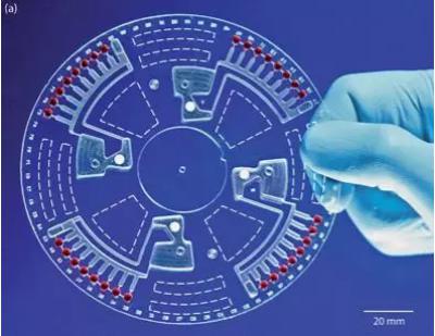 圖9 吸塑工藝得到的離心式微流控芯片