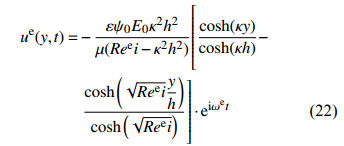 電場驅動下的流速分布