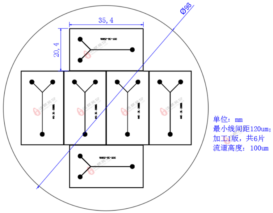 PDMS、純硅芯片圖紙設計