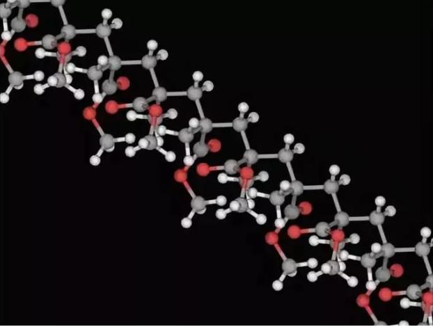 圖2是PMMA的分子結構3D模型