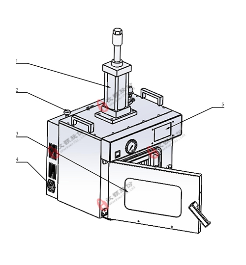 WH-2000B 真空熱壓鍵合機示意圖1 WH-2000B 真空熱壓鍵合機示意圖1